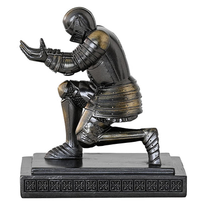 Amoysanli Executive Knight Pen Holder Decorative Resin Pen Holders For Desk Organizer Cool Ornament Gift For Office and Home (Iron)