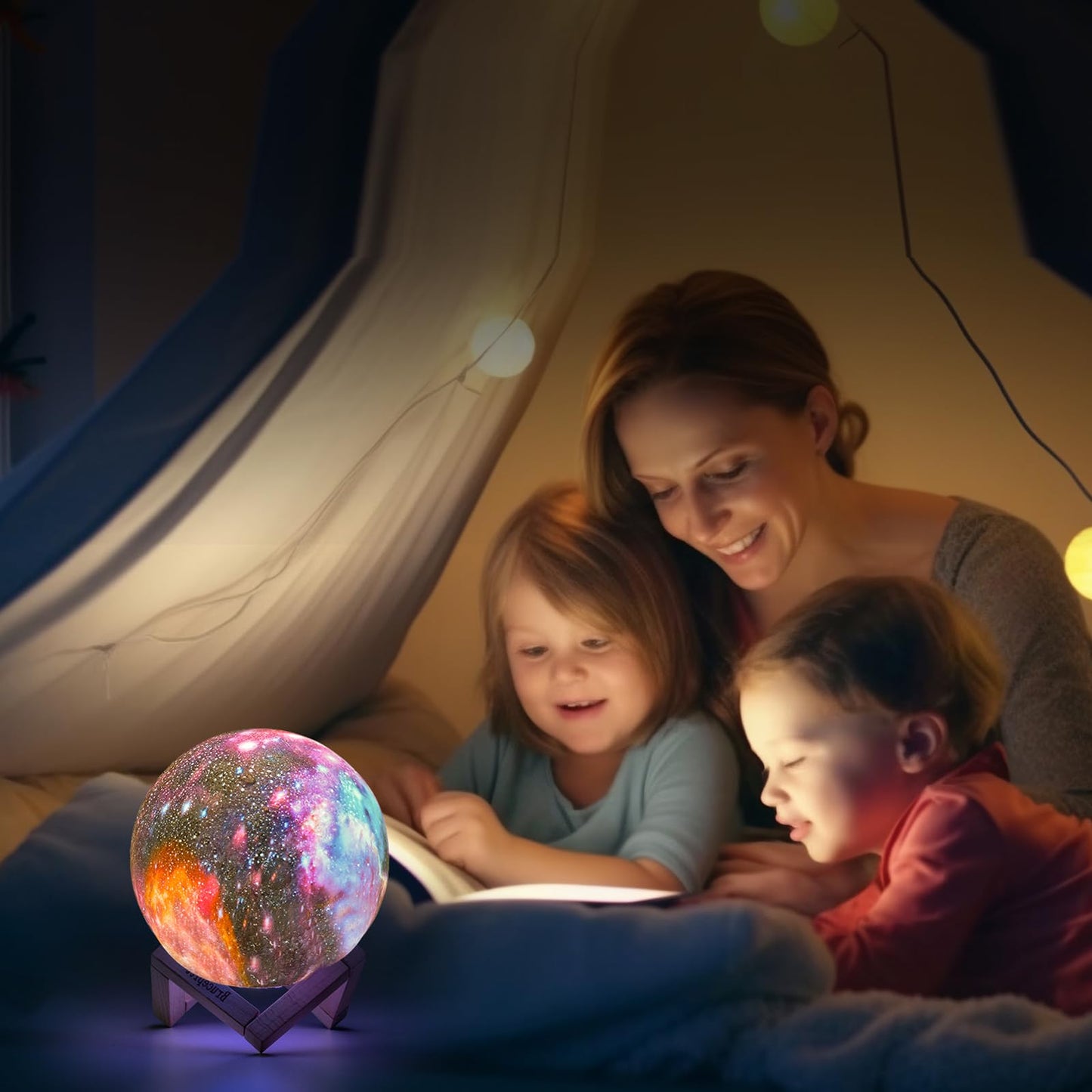 Brucepitt Moon Lamp Galaxy Lamp Upgraded Timing 4.7 Inch 16 Colors 3D Moonlight Galaxy Light,Moon Night Light for Adults,Kids Lamp Moon Gifts for Women Girls Boys Bedroom