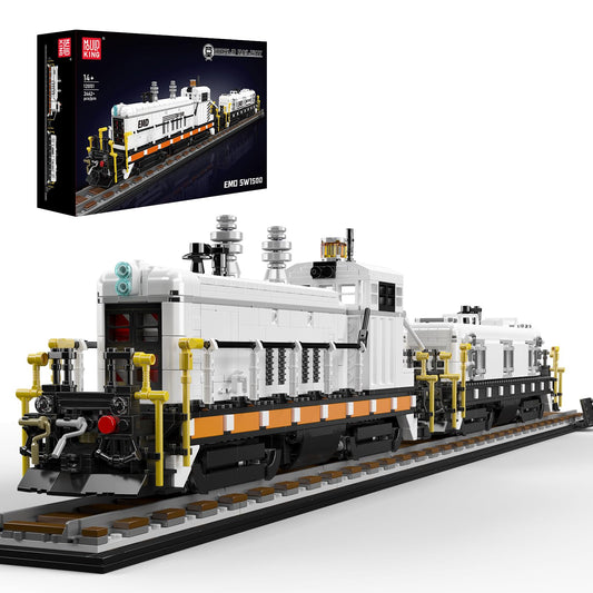 Mould King 12051 Diesel Train Building Set, Locomotive Train Model Set with Rails, Collectible Train Toys Ideal for Railway Lovers, Static 2462 pcs