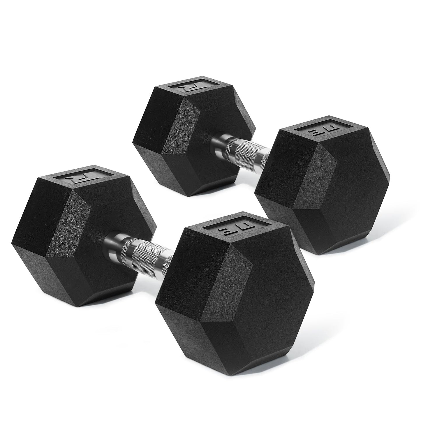 Ritfit 5-650 LBS PVC Encased Hex Dumbbell Sets with Optional Rack for Home Gym, Hand weight with Chrome Handle for Strength Training,Workouts