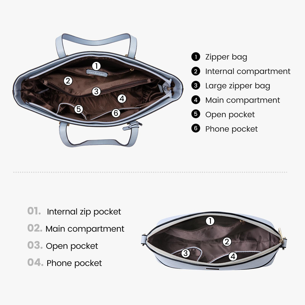 LOVEVOOK Purses for Women Fashion Handbag Set Tote Bags Shoulder Bag Top Handle Satchel Bags