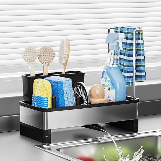 Ewaiira Stainless Steel Sink Caddy, Sponge Holder