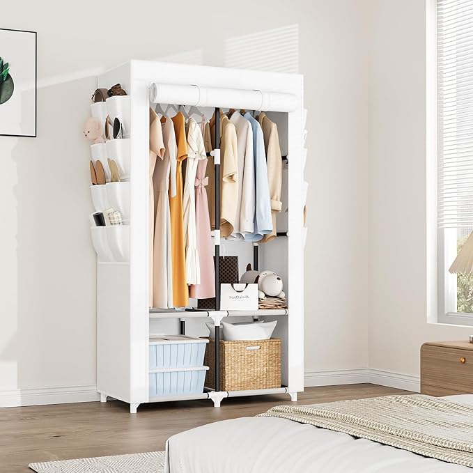 Portable Closet for Hanging Clothes, Portable Wardrobe Closet