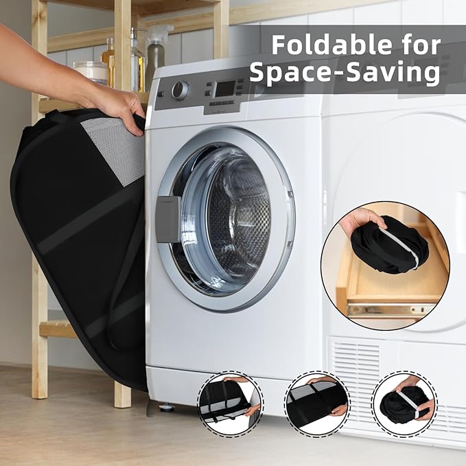 100L Collapsible Laundry Baskets, Tear Proof Pop Up Laundry Hamper