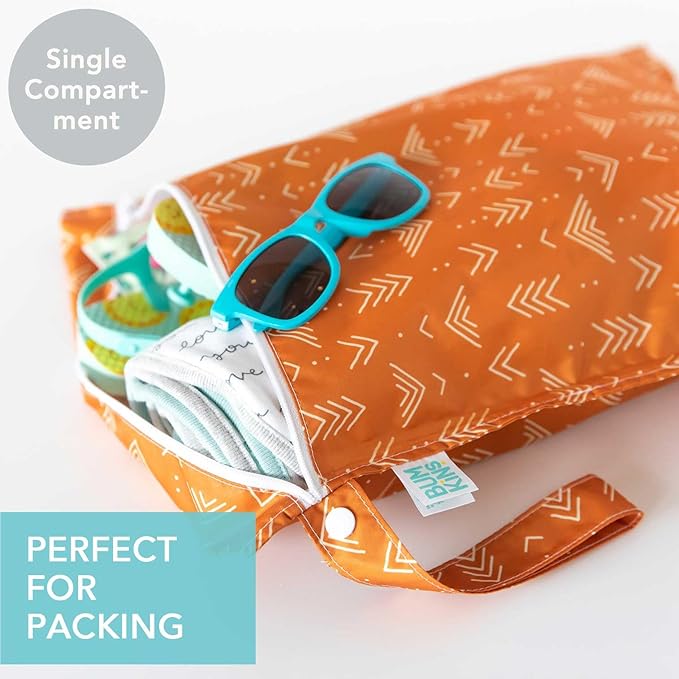 Bumkins Waterproof Wet Bag for Baby, Swim Suit, Cloth Diapers, Pump Parts