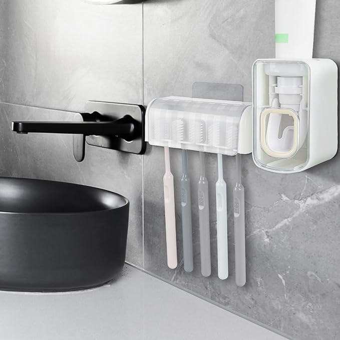 5 Slots Wall Mount Toothbrush Holder