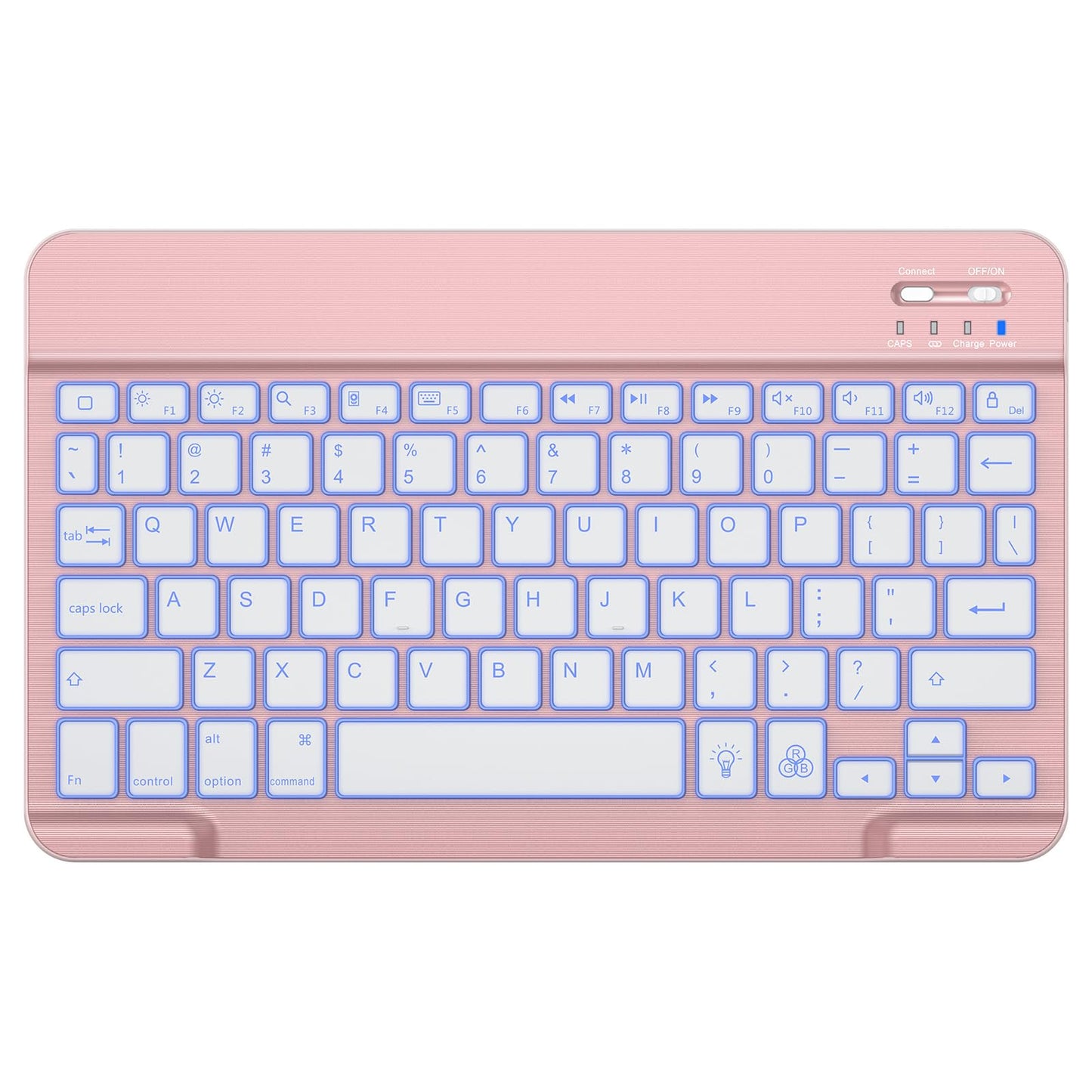 OMOTON Bluetooth Keyboard, Backlight Wireless Rechargeable Keyboard for iPad, iPad Pro, iPad mini, iPad Air with Illuminated LED (White)