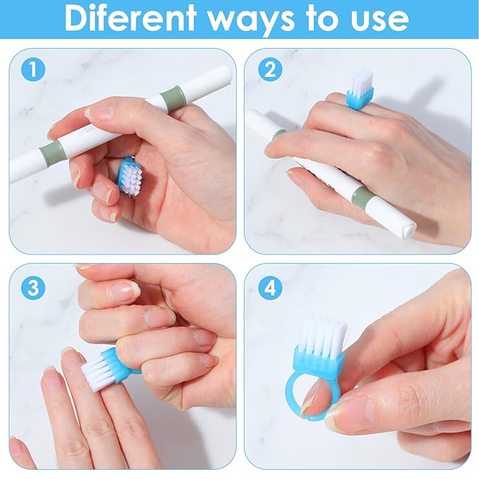 40Pcs Mini Nail Brush Ring Cleaner, Ymapinc Hand & Nail Brush