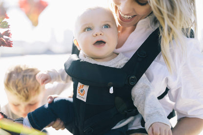 Ergobaby Baby Carrier Omni 360 Cool Air Mesh, 4-Positions for Newborn to Toddler (0-3 yrs), Ergonomic Child Carrier & Backpack, Onyx Black