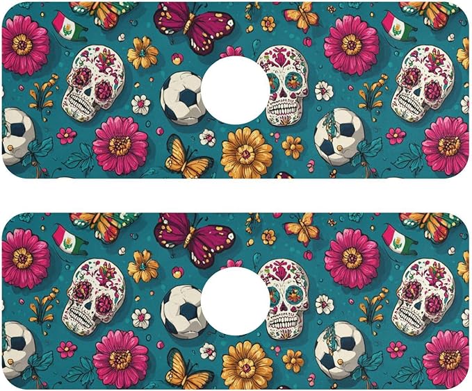 Kitchen Sink Splash Guard 2 PCS 14.7 Inch Sink Faucet Mat Splash Guard