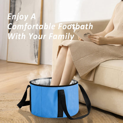 Foot Bath Basin 20L Collapsible Bucket, Portable Foot Soak Tub Feet Soaking Bucket for Outdoor Travel, Camping, Fishing(Black)