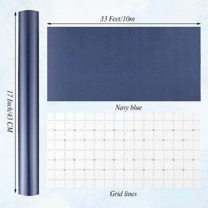 woric Navy Blue Wrapping Paper Roll 17 In X 33 Ft Blue Gift Wrapping Paper with Matte Pearly for DIY Bouquet Weddings Birthdays Graduations Father's Day