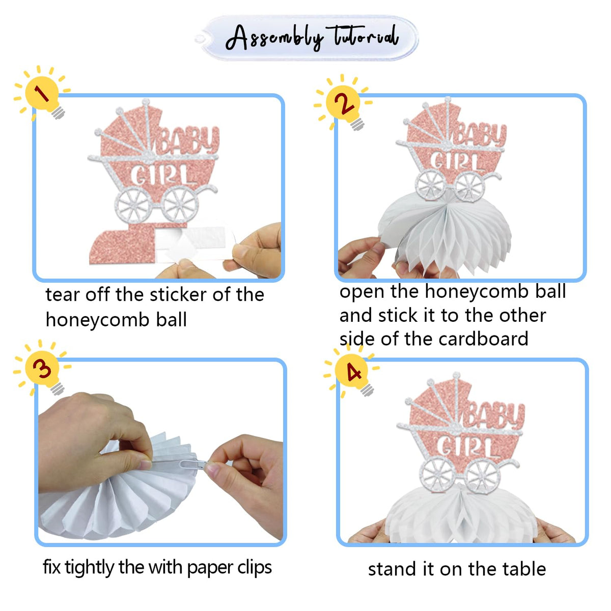 8 Pcs Baby Its Cold Outside Baby Shower - Snowflake Honeycomb Centerpieces - Winter Baby Shower Decorations