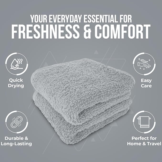 DAN RIVER 12 Pack Wash Cloths for Showering