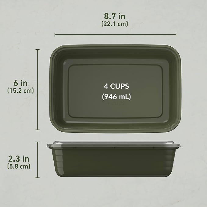 Bentgo Prep - 20-Piece 1-Compartment Reusable Meal Prep Containers