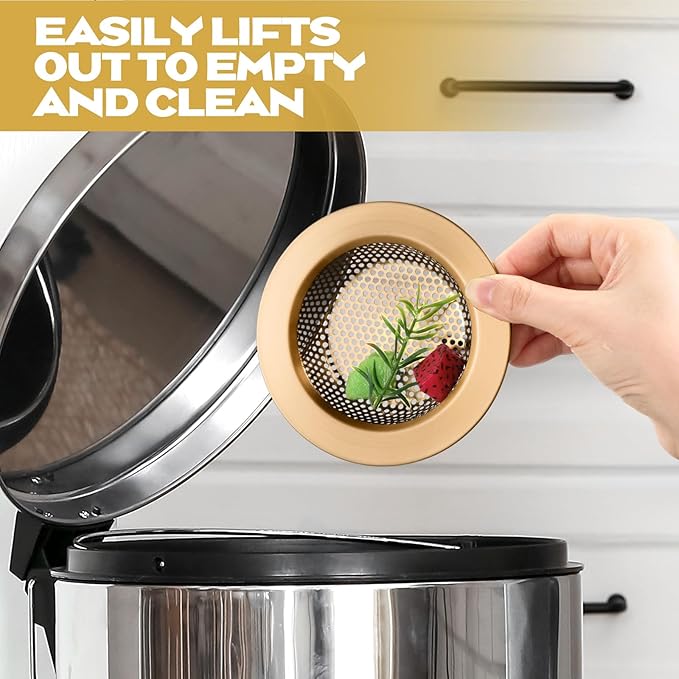 Retisee 2 Pcs Sink Strainer Stainless Steel Kitchen Sink Drain Strainer Basket