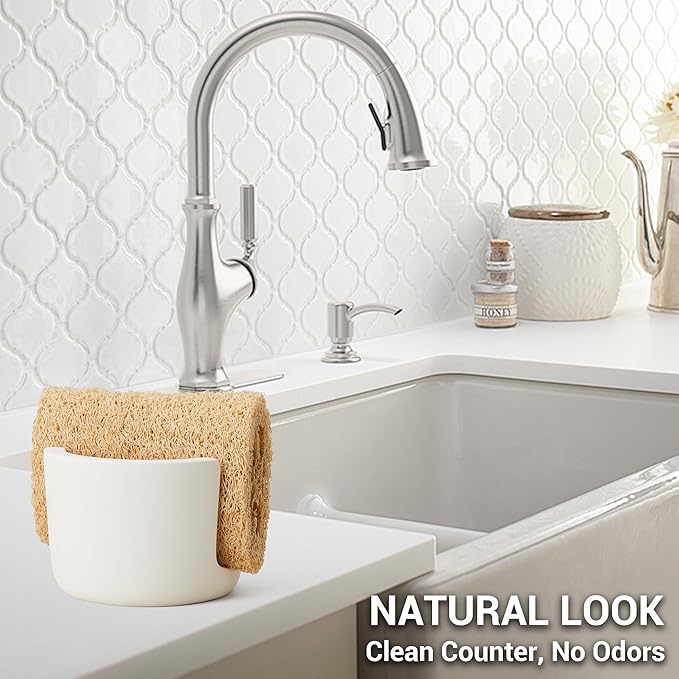 Diatomite Sponge Holder for Kitchen Sink Counter, Quick Drying, Fast Water