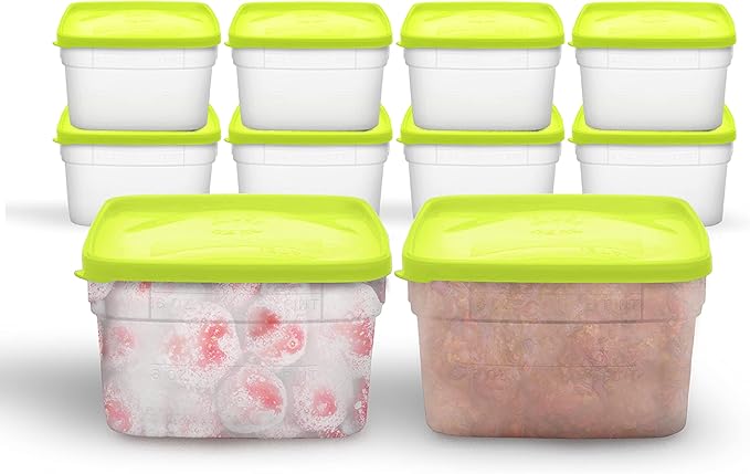 Arrow Reusable Plastic Storage Container Set, 10 Pack, 1 Pint/16 Ounce Each –