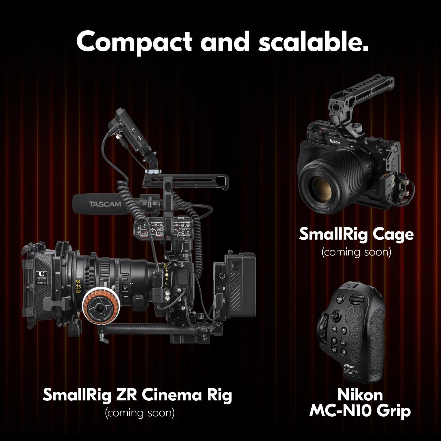 Nikon RED Z Cinema | ZR Cinema Camera | 32-Bit Float Audio RED Color Science 6K Full-Frame Camera Body with 4" DCI-P3 Monitor and 24-50mm Zoom Lens
