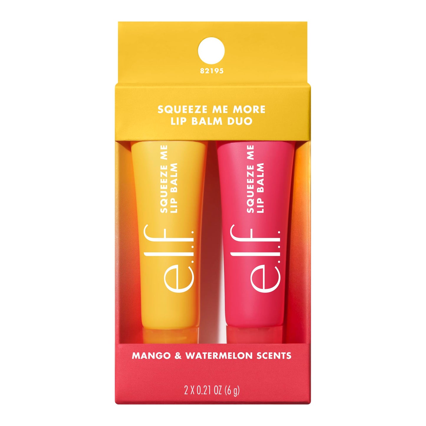 e.l.f. Squeeze Me More Lip Balm Duo, Moisturizing Balm For A Sheer Tint Of Color, Made With Hyaluronic Acid, Vegan & Cruelty-Free, Cherry & Bubblegum
