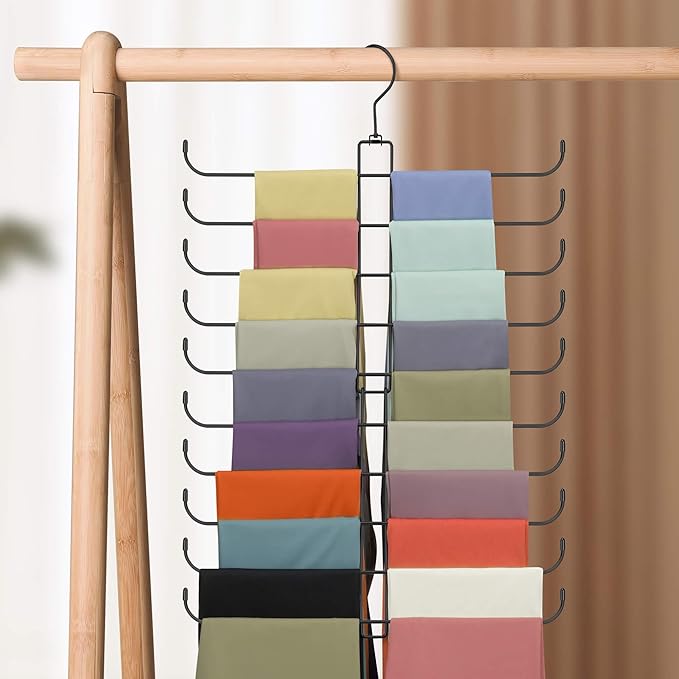 Leggings Hangers for Closet, Metal Yoga Pant Legging Organizer Holds 20 Leggings