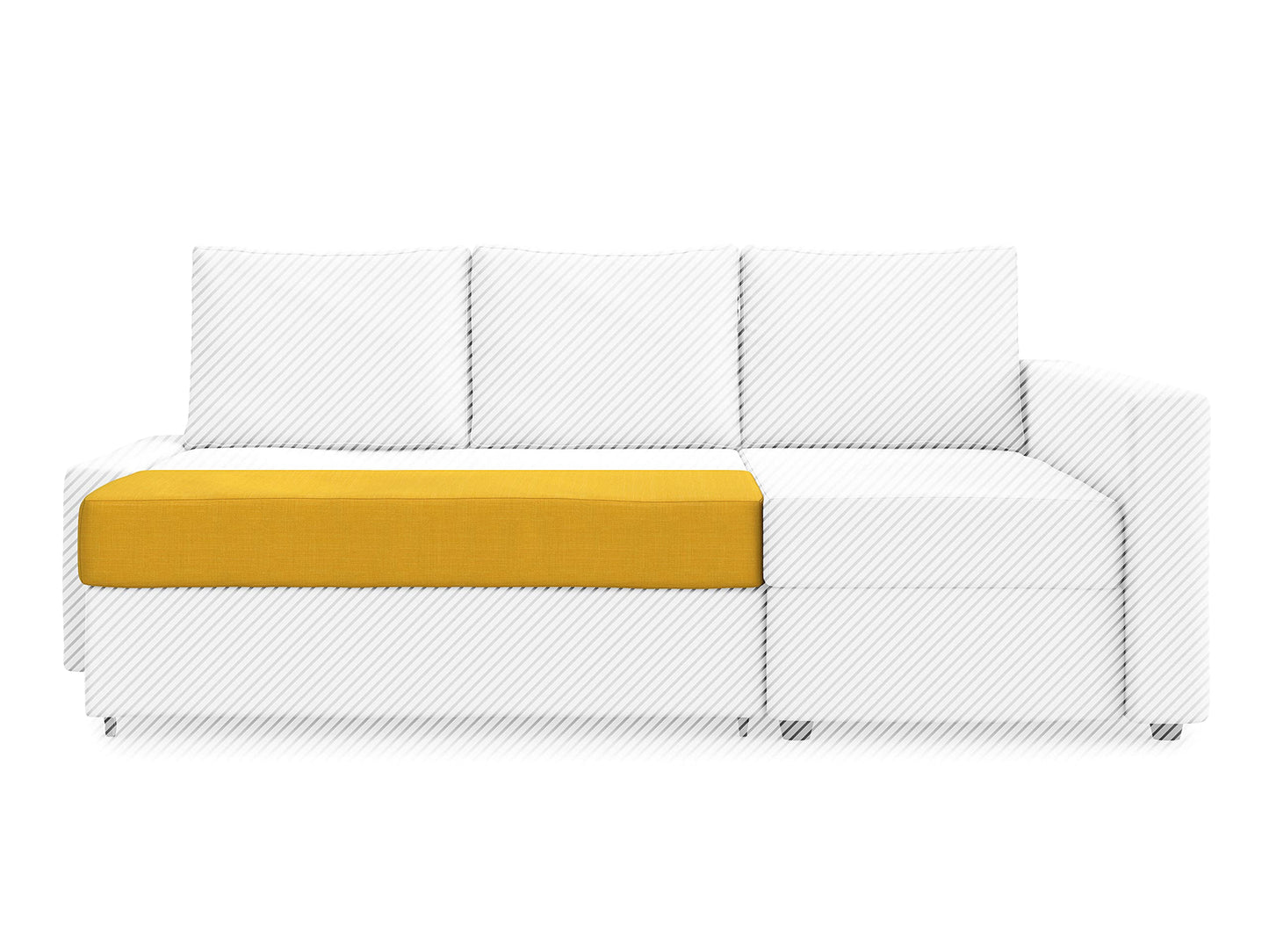 MASTERS OF COVERS Snug Fit Friheten Slipcover for The IKEA Friheten with Chaise Corner Cover, Sofa Bed Cover, Sectional Slipcover Replacement (Yellow)（Cover Only！Not Sofa！）