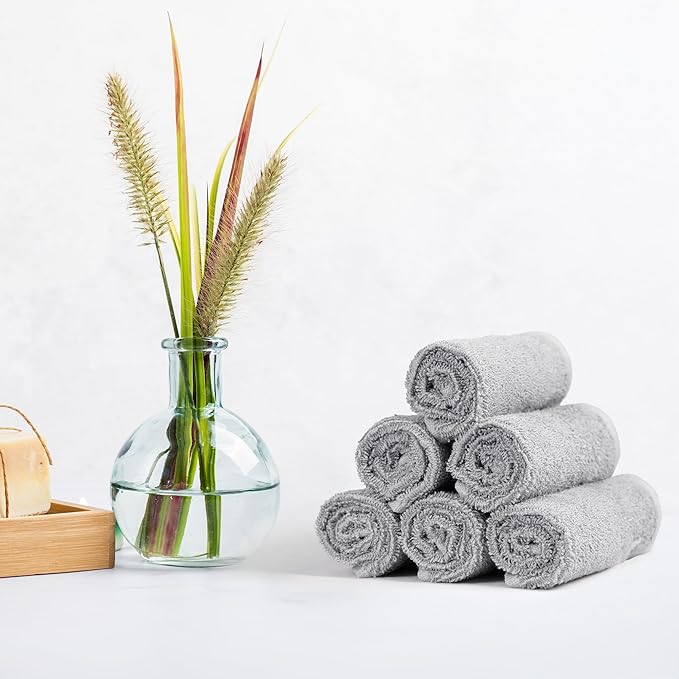 Amazon Basics Fast Drying Cotton Washcloths