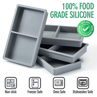 Silicone Tray Dividers for Harvest Right Freeze Dryer Medium Trays, Silicone Food Molds for Harvest right freeze dryer accessories, 4 pcs silicone food freezer tray Match one Medium Trays