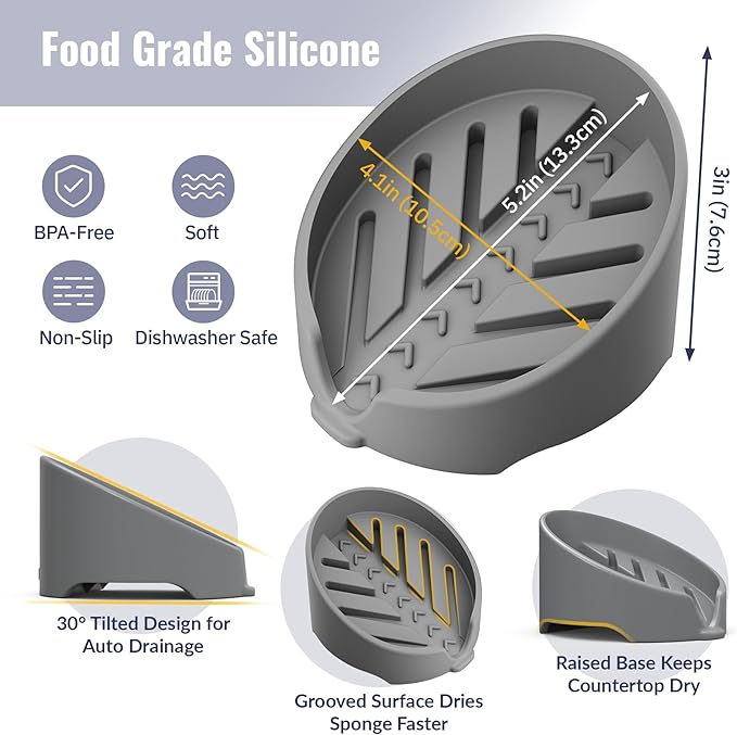 NiHome Silicone Sponge Holder Compatible