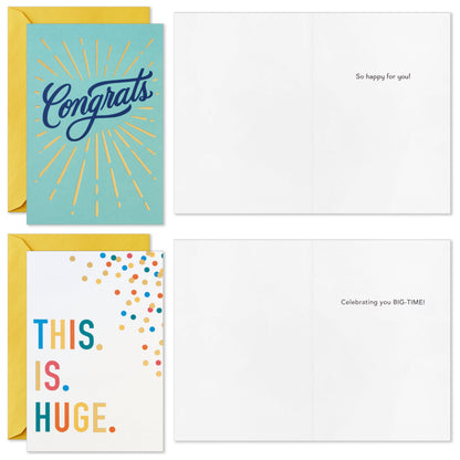 Hallmark Assorted Congratulations Cards (24 Cards with Envelopes) for Graduations, Promotions, Engagements, New Jobs, Baby Announcements