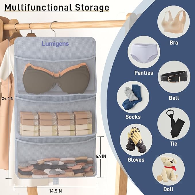 2 pack Hanging Closet Organizer