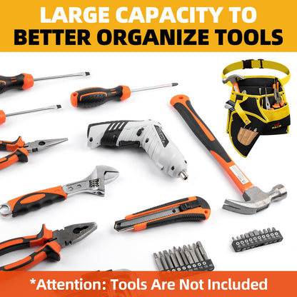 DOWELL Tool Belt for Men, Professional Toolbelt Pouches with Quick Access Pockets, Ideal Gift for Electricians, Carpenters & DIYers, Style B