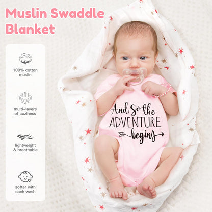 Baby Gift Set, Baby Girl Gifts, New Mom Gifts for Women, New Parents Gifts for Couples w/New Mom and Dad Tumbler Newborn Essentials for Gender Reveal, Baby Shower Pregnancy Gifts for First Time Moms