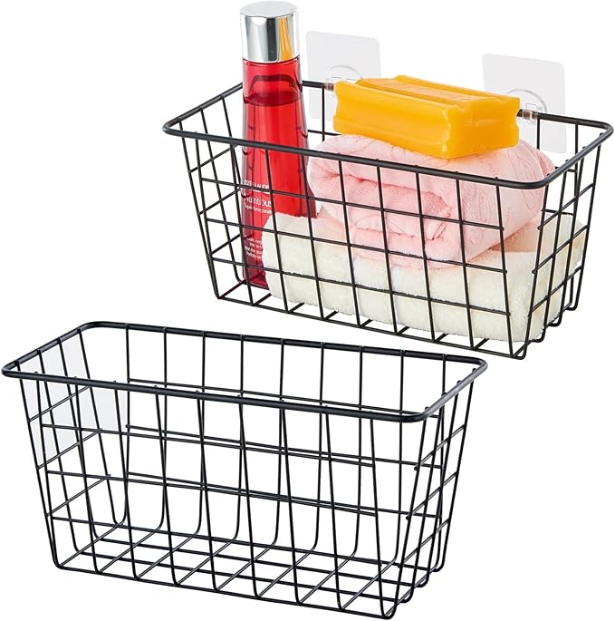 2 Pack Hanging Storage Basket, Bathroom Basket, Household Goods,