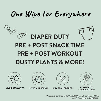 The Honest Company Babe's Clean Bum Gift Set, Diapering and Newborn Essentials 99% Water Wipes 60 ct Diaper Rash Cream 2.5 oz Conscious Diapers Size 1