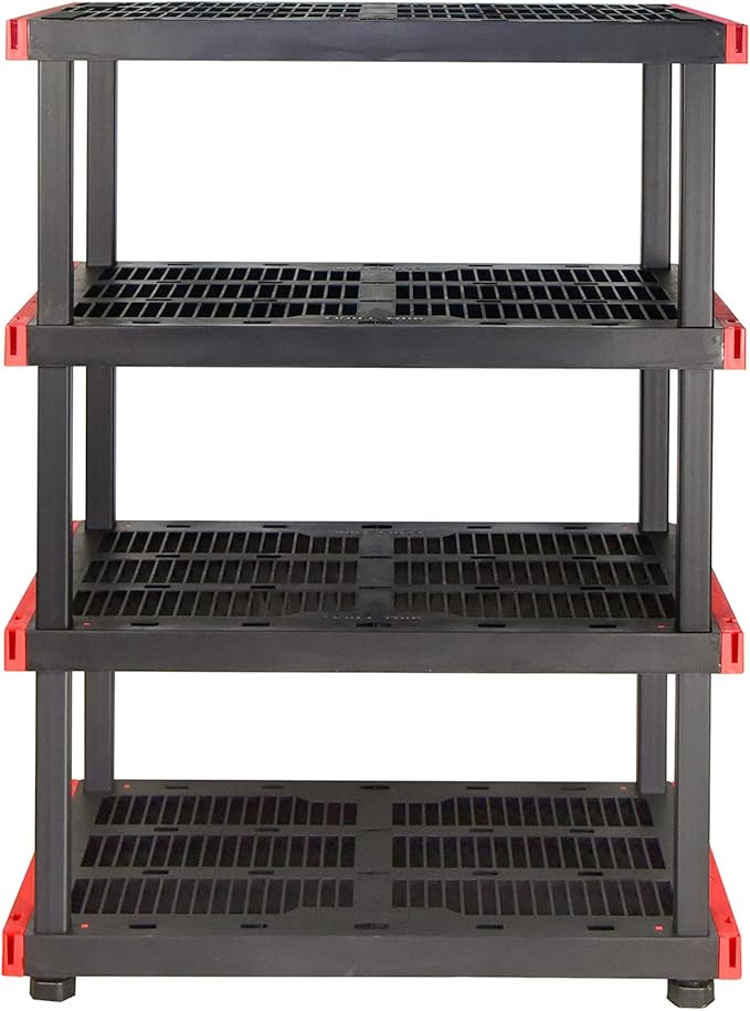 CX Craftsman 4-Tier Highly Durable Storage Rack, 4 Shleves That Support up to 200lbs/shelf, Organization and Storage, Weather-Resistant Design, Easy Assembly, American Made (55H x 40W x 24D)