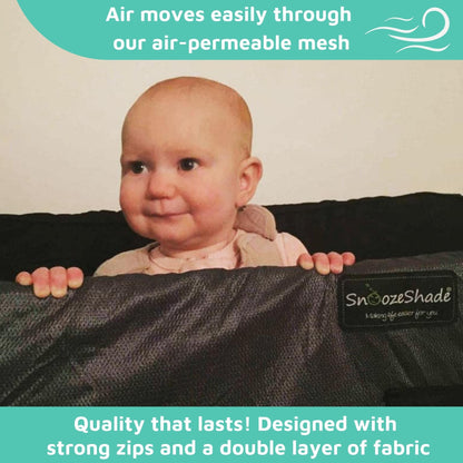 SnoozeShade Cot Bed Blackout Canopy and Sleep Cover Universal Fit 140x70cm Air-Permeable Mosquito Net for Babies and Toddlers