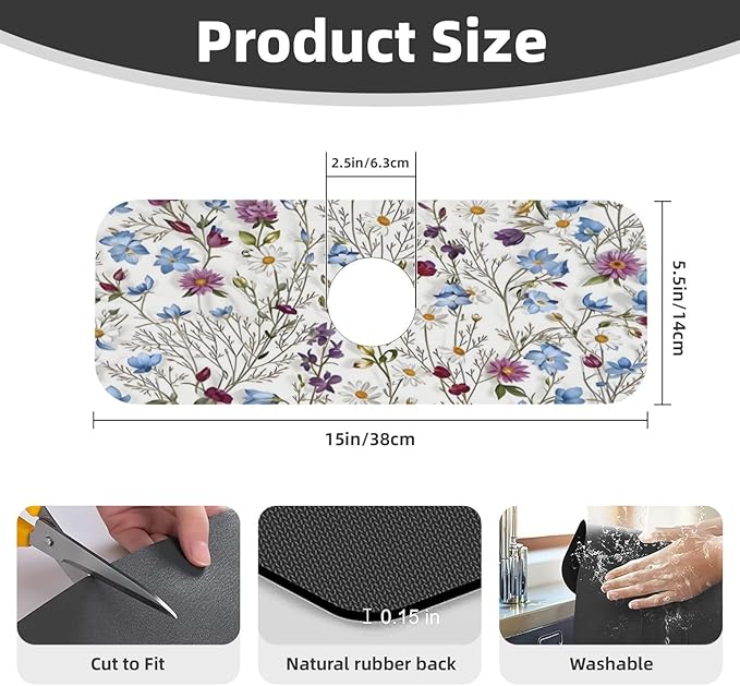 Garden Kitchen sink faucet pad, strong water absorption, anti slip, very