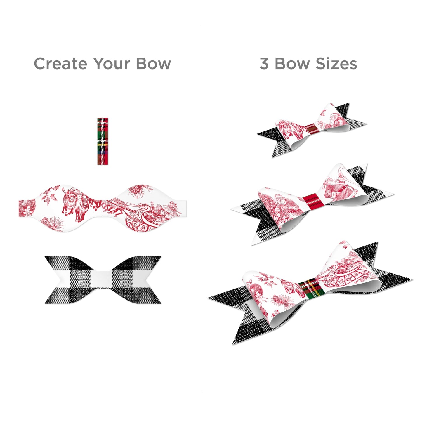 Hallmark Christmas Wrapping Paper Rolls, Holiday Plaid (3-Pack: 120 Sq. Ft. Ttl) Red Toile, Black Buffalo Check, Plaid for Christmas, Birthdays, Weddings, Crafts