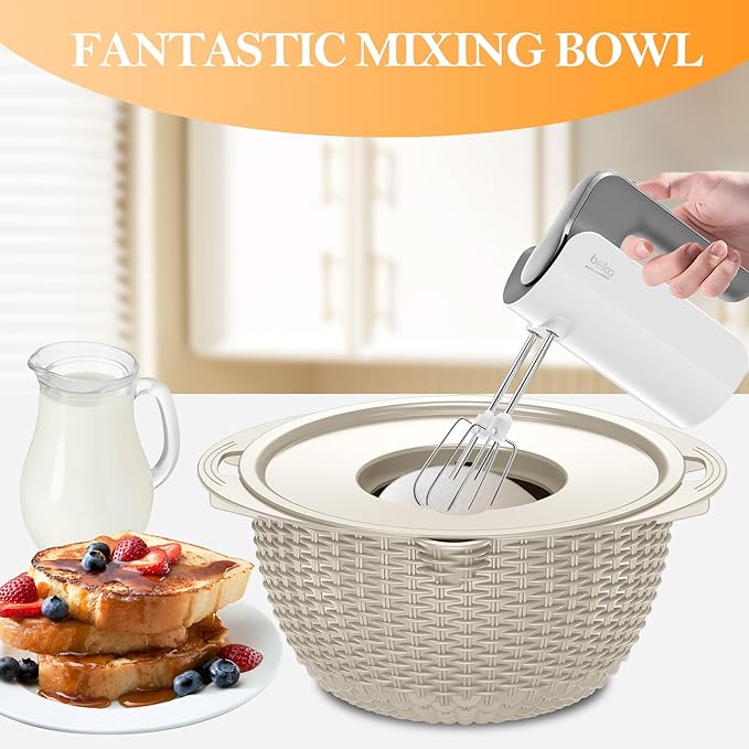 4-1 Colander with Bowl Set, Food Strainers and Colanders, Fruit Washing Bowl