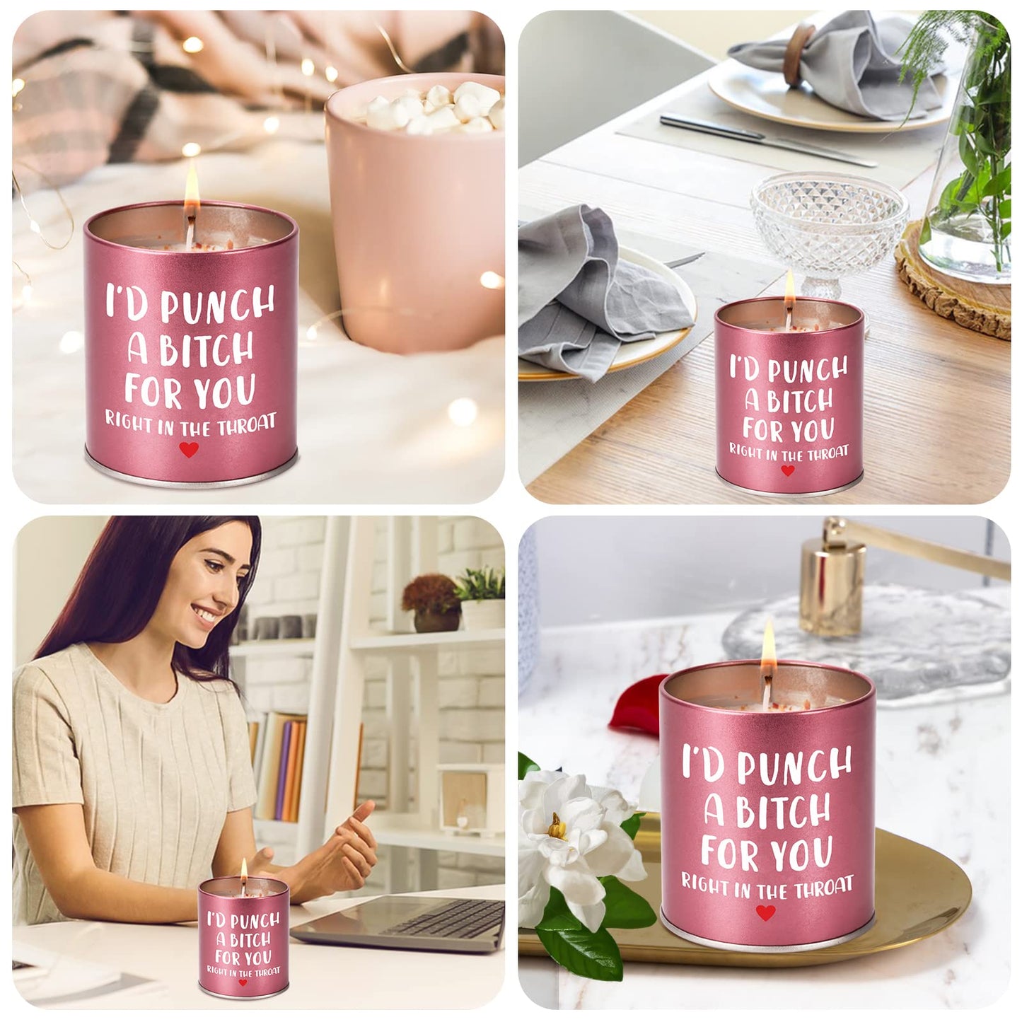 Valentines Day Gifts for Her Scented Candle: Birthday Gifts for Women Mom Girlfriend Wife Sister Galentines Mothers Day Christmas Stocking Stuffers White Elephant Anniversary Friendship Funny Gift