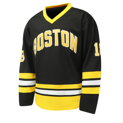 Happy Gilmore #18 Jersey Boston Adam Sandler 1996 Movie Ice Hockey Jersey Stitched S-XXXL, 90S Hip Hop Clothing for Party(18-XX-Large)