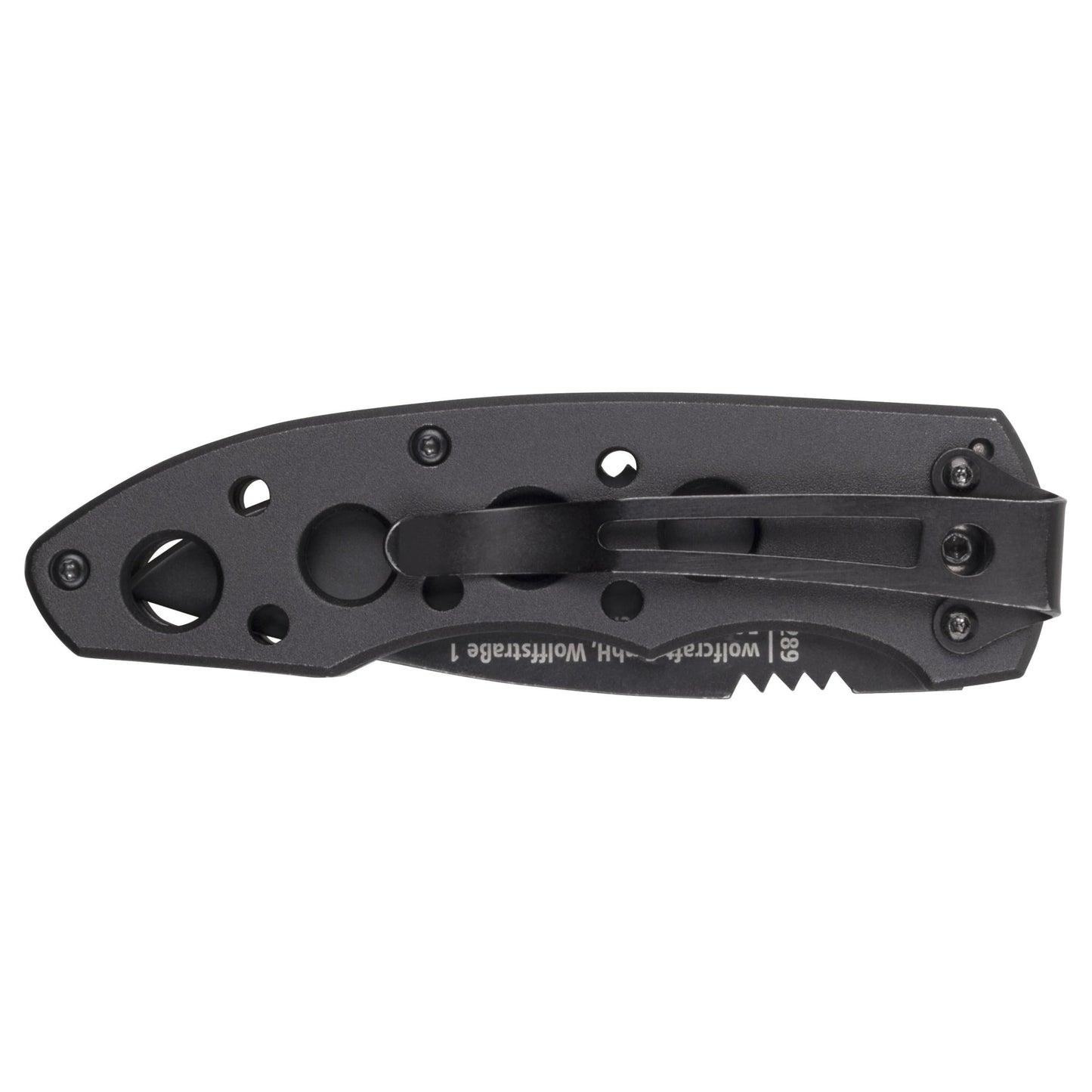 Wolfcraft Leisure Knife with Folding Blade I 4289000 I Versatile leisure knife for hobby and camping - 75 mm blade with serrated cutting edge
