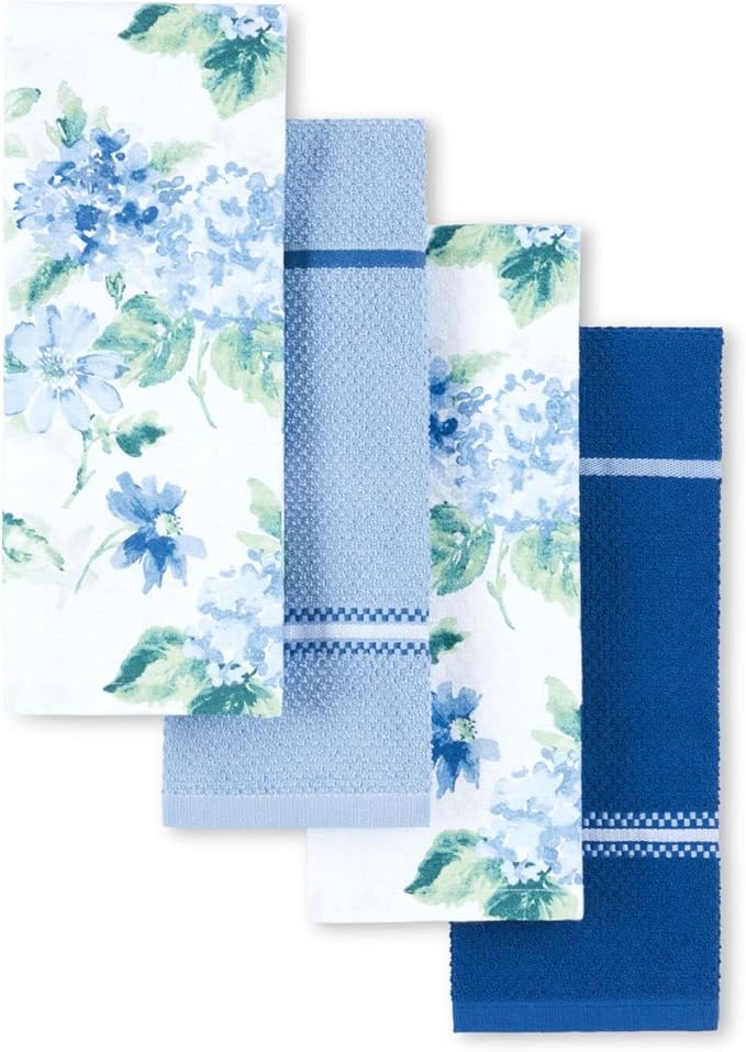 Martha Stewart Amber Floral Kitchen Towel Set 4-Pack