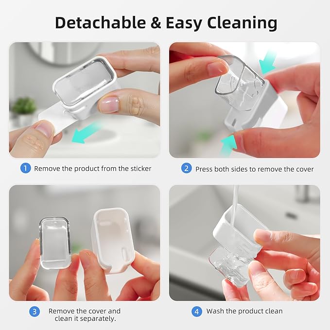 Travel Toothbrush Head Cover 2PCS, Electric Toothbrush Covers Caps, Ventilated