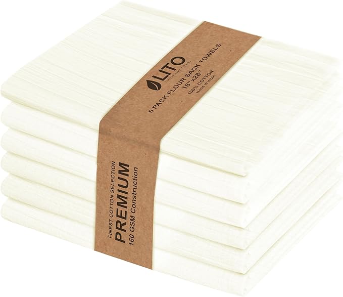 Flour Sack Towels | Tea Towel for Crafts| Kitchen Dish Cotton Blank Towel for