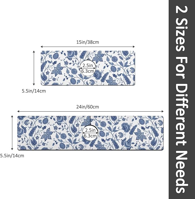 24" X 5.5" Kitchen Sink Splash Guard Faucet Mat Flora Super Absorbent Fast