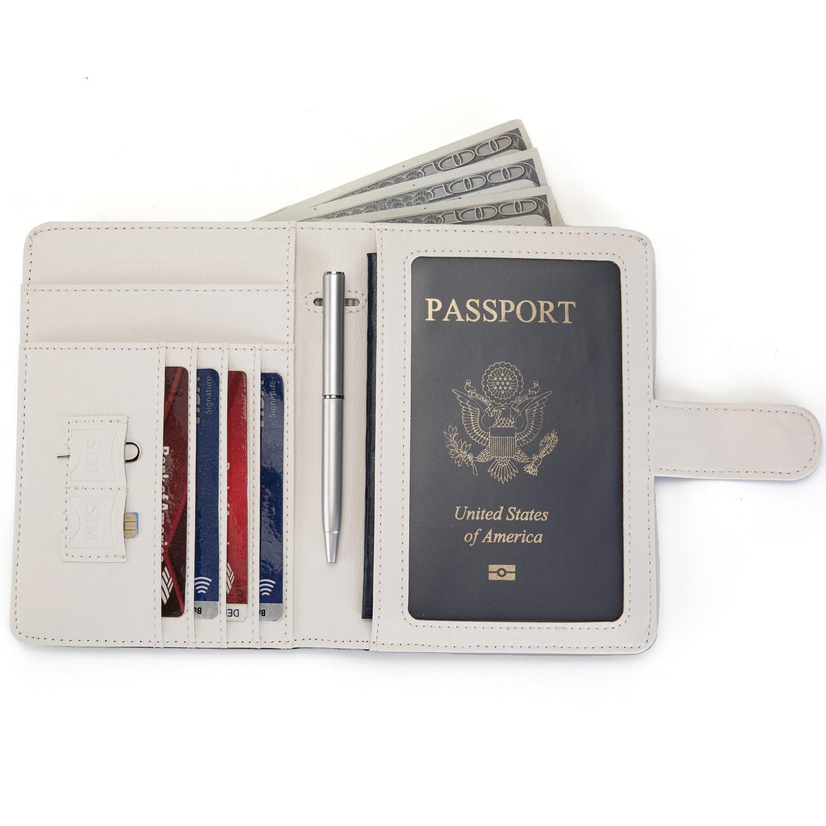 Passport Holder for Travel Essentials, RFID Blocking Passport Wallet Cover with Magnetic Closure, Passport Book Holders for Women and Men (Van Gogh The Starry Night)