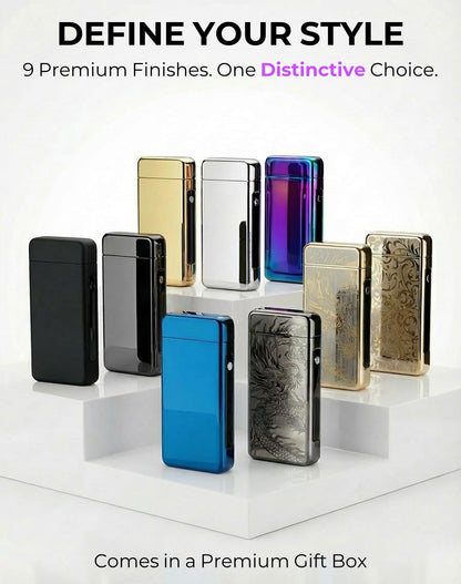 COMANYI Electric Lighter USB Rechargeable Plasma Lighter, with Windproof High Power Arc Mirror-Polished Metal Ice Touch Surface, with Gift Box, for Outdoor Travel Grill BBQ Candle (Magic)