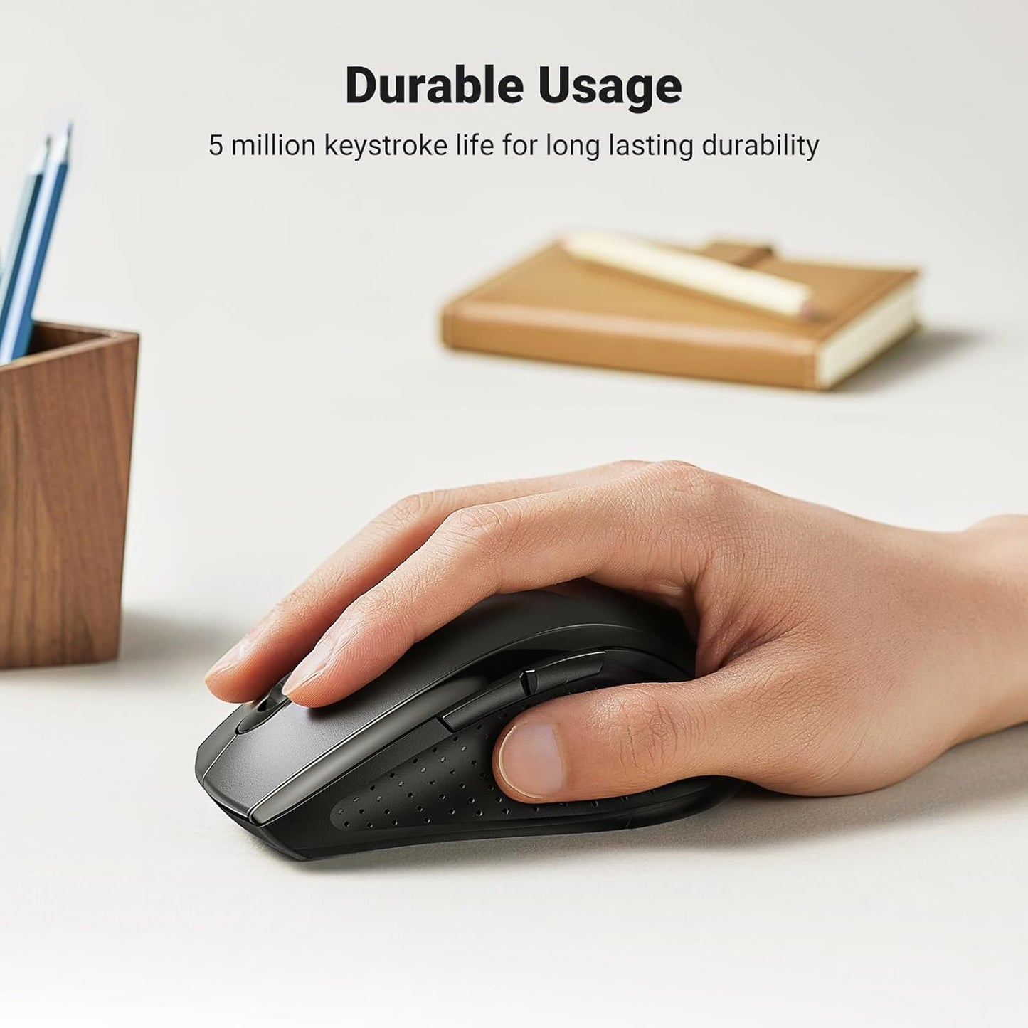 UGREEN 2.4GHz Wireless Mouse Ergonomic 1600 DPI USB Receiver Compatible with Windows Mac Linux Chromebook Laptop PC